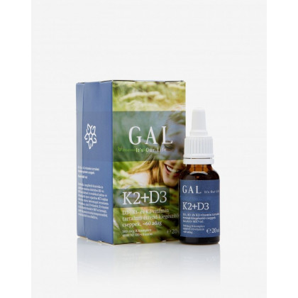 GAL K2-D3 vitamin Forte cseppek 20ml 1000 mcg K-komplex + 4000 NE D3 x 60 adag
