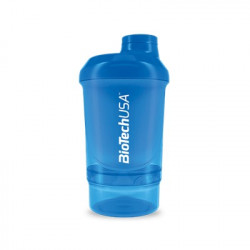BioTechUSA Keverőpalack Biotech Wave+ Nano 300 ml (+150 ml) Kék (Blue)