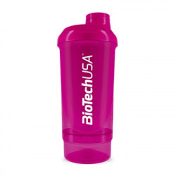 BioTechUSA Keverőpalack Biotech Wave+ Compact 500 ml (+150 ml) Magenta (Rózsaszín)