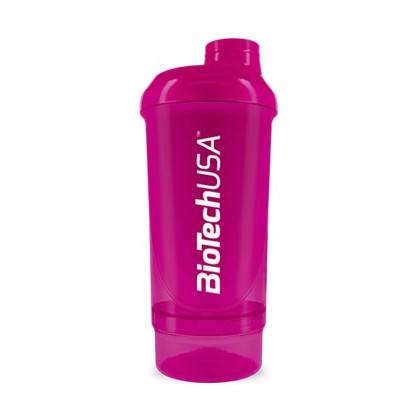 Keverőpalack Biotech Wave+ Compact 500 ml (+150 ml) Magenta (Rózsaszín)