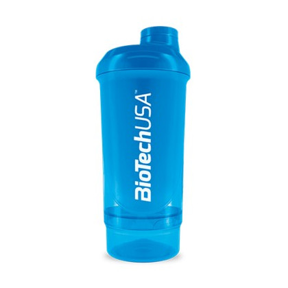 Keverőpalack Biotech Wave+ Compact 500 ml (+150 ml) Blue (Kék)