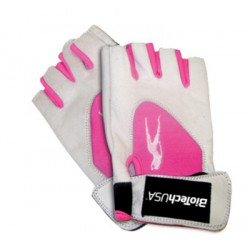 BioTechUSA Lady 1 - női pink fehér kesztyű M (közepes)