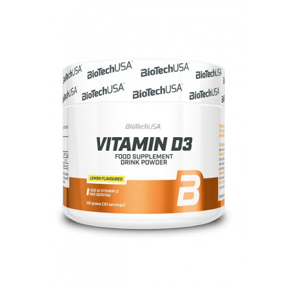 BioTechUSA Vitamin D3 - 150 g italpor lemon (citrom)