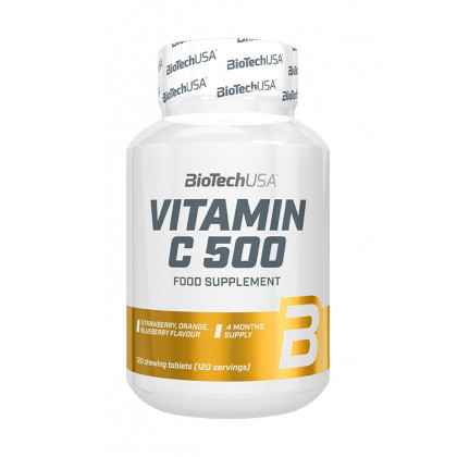 BIOTECHUSA Vitamin C 500 120 rágótabletta